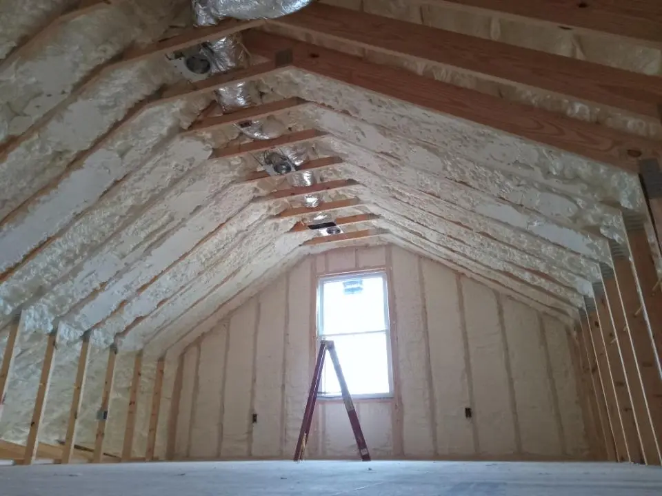 Spray foam roofing application for Crawl Space Insulation project in Giddings